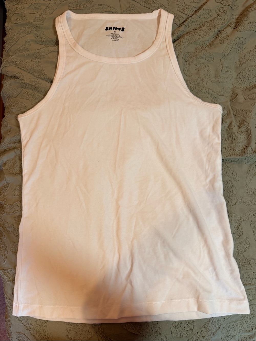 SKIMS White Scoop Neck Tank Top